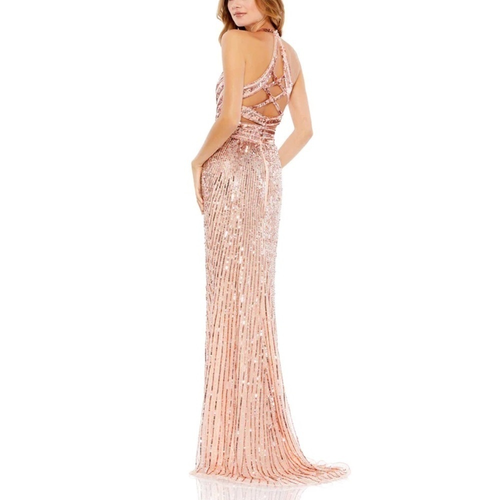 Mac Duggal Rose Gold Sequin Gown